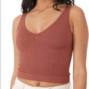 Free People Intimately Solid Ribbed Crop Top